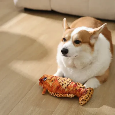 Realistic Stonefish Style Durable Squeaky Plush Dog Toy2