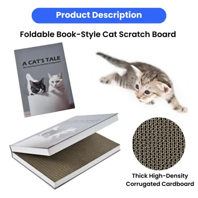 Foldable Book-Style Thick Durable Cat Scratcher5