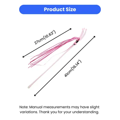 4-Color Mixed Elastic Mesh Cat Teaser Wand with Ribbons and Bells4 4-Color Mixed Elastic Mesh Cat Teaser Wand with Ribbons and Bells4