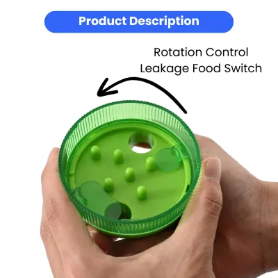 Detachable Green Radish Design Rotatable Treat Dispensing Dog Toy7