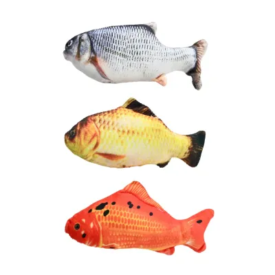 3-Color Mixed Realistic Fish Style Short Plush Cat Toy1 3-Color Mixed Realistic Fish Style Short Plush Cat Toy1