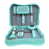 Dematting Tool Slicker Brush Nail File 6pcs Pet Blue Grooming Kit (3)