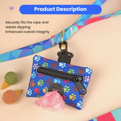Quick-Hook and Zipper Front Slip-Resistant Dog Poop Bag Holder (2)