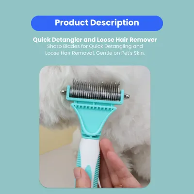 Dematting Tool Slicker Brush Nail File 6pcs Pet Blue Grooming Kit (7) Dematting Tool Slicker Brush Nail File 6pcs Pet Blue Grooming Kit (7)
