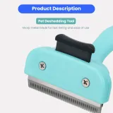 Dematting Tool Slicker Brush Nail File 6pcs Pet Blue Grooming Kit (5)