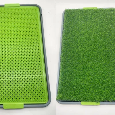 Fake Grass Potty Tray Indoor Outdoor Small Size Dog Toilet (4) Fake Grass Potty Tray Indoor Outdoor Small Size Dog Toilet (4)