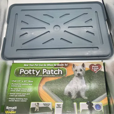 Fake Grass Potty Tray Indoor Outdoor Large Size Dog Toilet (4) Fake Grass Potty Tray Indoor Outdoor Large Size Dog Toilet (4)