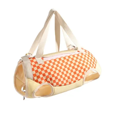 Checkered Cat Carrier Backpack Portable Pet Sling Bag for Outdoor Walking Checkered Cat Carrier Backpack Portable Pet Sling Bag for Outdoor Walking