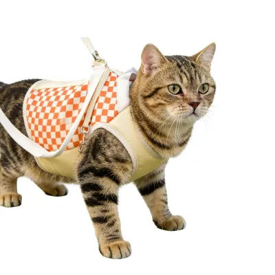 Checkered Cat Carrier Backpack Portable Pet Sling Bag for Outdoor Walking Checkered Cat Carrier Backpack Portable Pet Sling Bag for Outdoor Walking