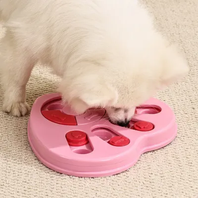 Heart-Shaped Dog          Puzzle Slow Feeder  Cute Anti-Gulping Pet Food Bowl