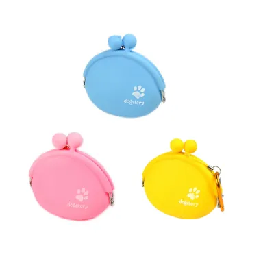 Cute Silicone Dog Treat Pouch  Portable Pet Snack Bag for Walking Training 