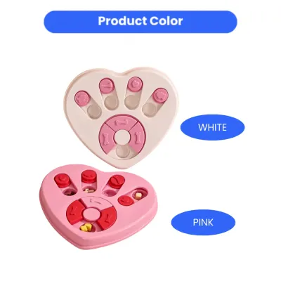Heart-Shaped Dog Puzzle Slow    Feeder  Cute Anti-Gulping Pet Food Bowl