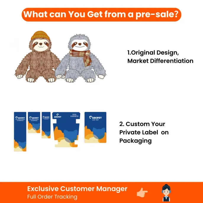 Cute Grey Sloth Style Hangable Squeaky Crinkly Dog Companion Toy9 Cute Grey Sloth Style Hangable Squeaky Crinkly Dog Companion Toy9