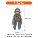Cute Grey Sloth Style Hangable Squeaky Crinkly Dog Companion Toy7 Cute Grey Sloth Style Hangable Squeaky Crinkly Dog Companion Toy7