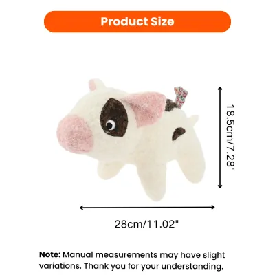 Farm Collection Realistic White Pig Style Felt Pet Toy2 Farm Collection Realistic White Pig Style Felt Pet Toy2