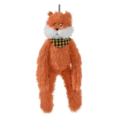 Cute Orange Fox Style Hangable Squeaky Crinkly Dog Companion Toy4 Cute Orange Fox Style Hangable Squeaky Crinkly Dog Companion Toy4