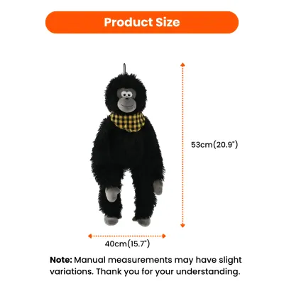 Cute Black Ape Style Hangable Squeaky Crinkly Dog Companion Toy7
