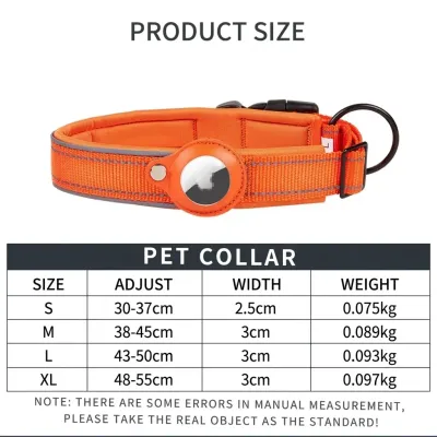 Reflective Adjustable GPS Pet Tracker Collar for Dogs