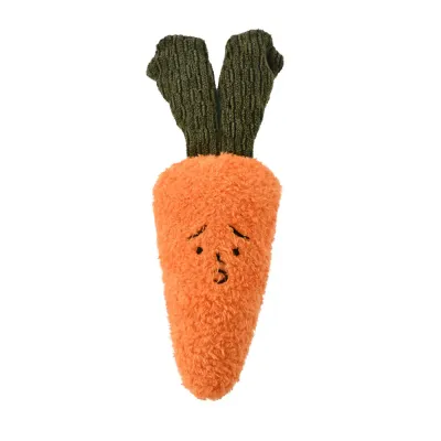 Carrot Plush Dog Toy Squeaky Soft Pet Toy Wholesale Supplier Soft carrot plush dog toy with squeaker for interactive play suitable for pet supplies wholesale and retail