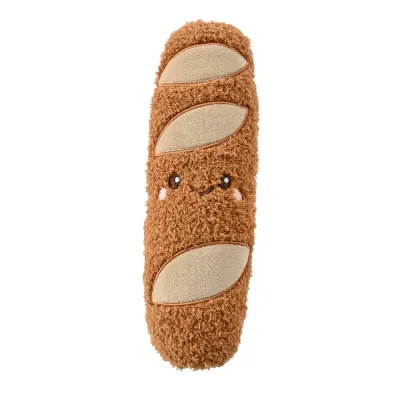 bread plush dog toy soft squeaky chew toy cute food shaped pet toy for dogs