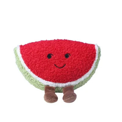 watermelon plush dog toy squeaky chew toy bulk pet toys supplier watermelon shaped dog plush toy soft squeaky chew toy for puppies