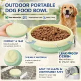 portable dog bowl with leak proof design eco friendly material dishwasher safe and durable