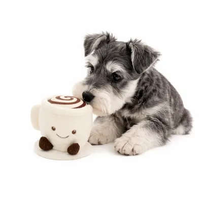 Coffee Cup Plush Dog Toy White Background Soft Squeaky Toy coffee cup plush dog toy white background soft squeaky pet toy for small dogs
