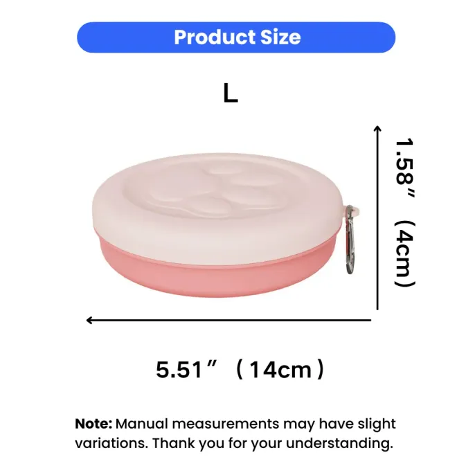large collapsible dog bowl size 5.51 inch （14cm ）portable travel pet bowl