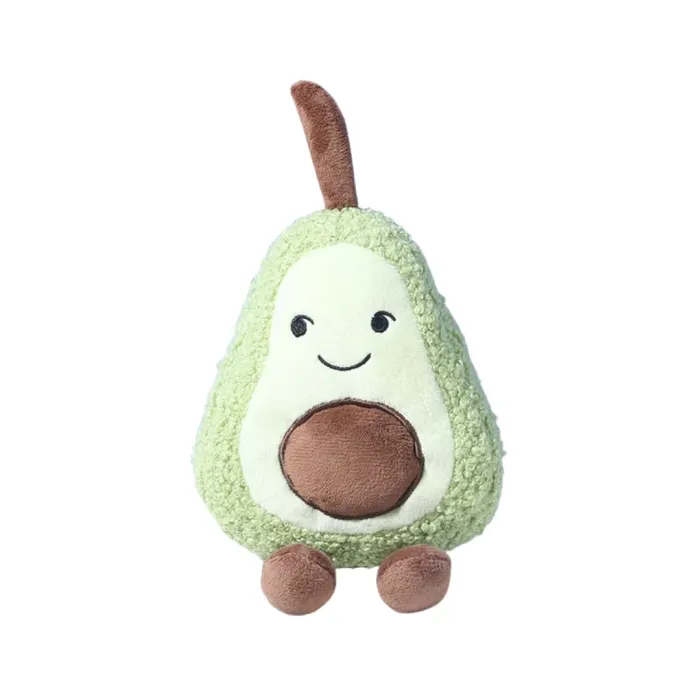 avocado plush dog toy soft squeaky chew toy for puppies wholesale avocado shaped dog plush toy with squeaker soft chew toy for small dogs