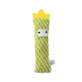 Light Green Cactus Plush Cat Toy Long Shape Catnip Toy light green long cactus plush cat toy catnip filled soft chew toy for cats