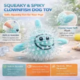 durable squeaky dog toy with spiky texture soft plush TPR material interactive dog toy