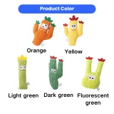 Catnip Cactus Plush Cat Toy Color Options Wholesale Bulk catnip cactus plush toy orange yellow light green dark green fluorescent green variants