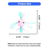 plush octopus cat toy size 2.76 inch width 6.69 inch height small cat toy size