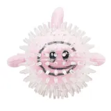 pink squeaky spiky dog toy soft chew toy for puppies interactive pet toy