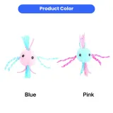 plush octopus cat toy blue and pink color options soft catnip toy variants