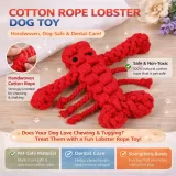 Cotton Rope Lobster Dog Toy Handwoven Safe Dental Chew Handwoven cotton rope lobster dog toy safe non toxic dental cleaning chew toy for dogs