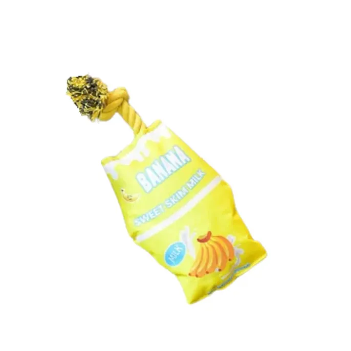 Banana Milk Dog Rope Toy Durable Plush Dog Chew Toy banana milk dog toy rope chew toy durable plush interactive pet toy