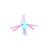 pink plush octopus cat toy soft catnip toy interactive kitten toy close up