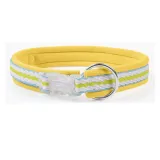 Yellow Dopamine Dog Collar Durable Lightweight Pet Collar Bulk yellow dopamine dog collar with strong D ring and soft breathable material