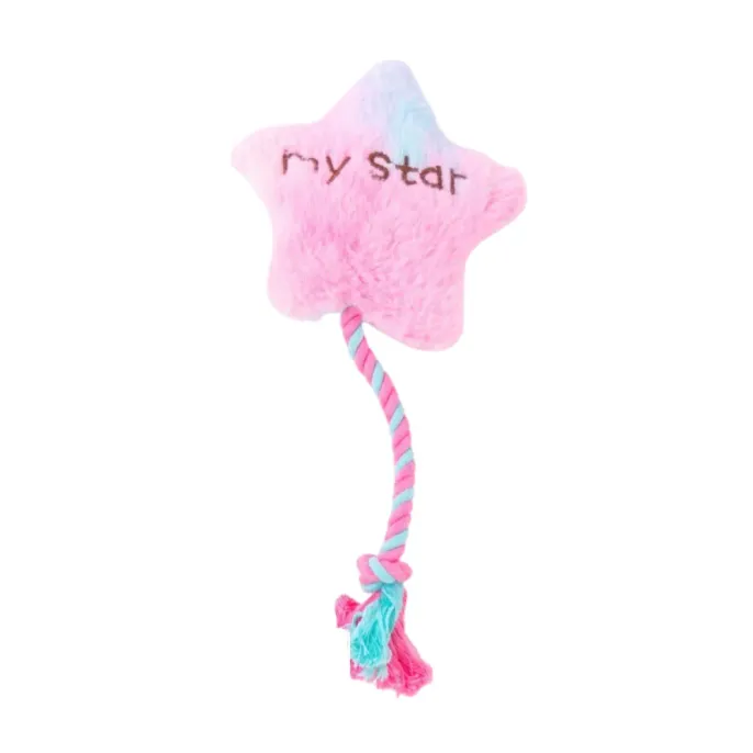 Star Plush Dog Toy with Rope – Interactive Tug Toy for Dogs star plush dog toy with rope interactive tug toy for puppies and small dogs