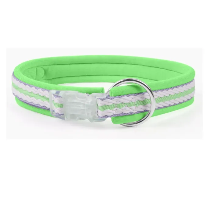 Green Dopamine Dog Collar Soft Adjustable Pet Collar Wholesale green dopamine dog collar with adjustable strap and comfortable fabric