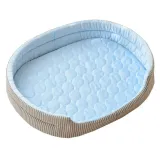 blue cooling pet bed soft padded washable dog bed bulk