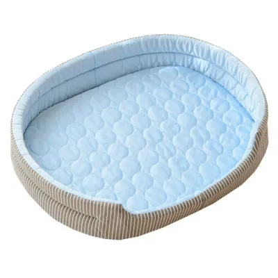 blue cooling pet bed soft padded washable dog bed bulk