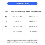 dog harness size chart neck chest measurement XS S M L small medium dogs