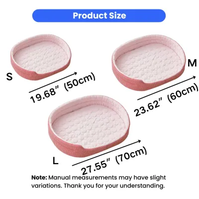 cooling pet bed size chart small medium large dog cat bed dimensions