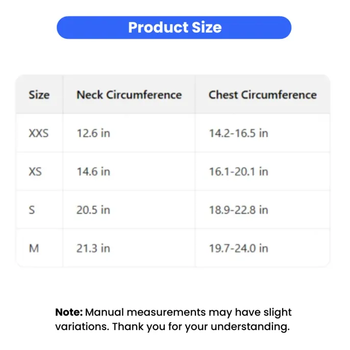 Dog Harness Size Chart Small Dog Harness Measurement Guide dog harness size chart small dog harness neck chest measurement guide xxs xs s m sizes
