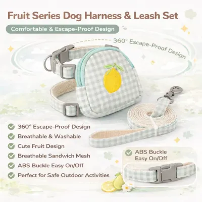 Escape Proof Dog Harness with Breathable Mesh and ABS Buckle escape proof dog harness breathable mesh adjustable straps abs buckle easy on off dog harness set