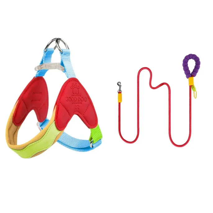 Red Dog Harness and Leash Set Anti Pull Soft Mesh red dog harness and leash set anti pull soft mesh comfortable harness for small dogs