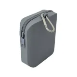 Grey Silicone Dog Treat Pouch Portable Pet Snack Storage Bag grey silicone dog treat pouch compact snack bag with carabiner clip