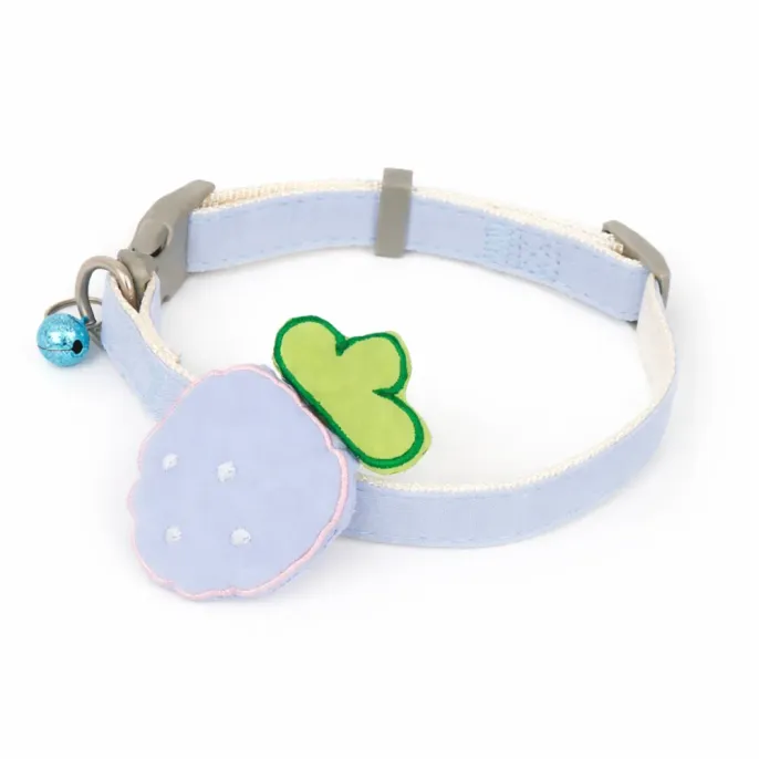Blue Strawberry Cat Collar Adjustable Soft Pet Collar with Bell blue strawberry cat collar adjustable with bell soft breathable material pet accessory
